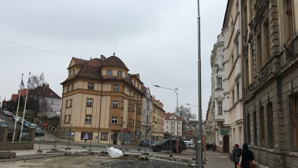 Oprava Palachovy ulice v Litoměřicích (březen 2018)