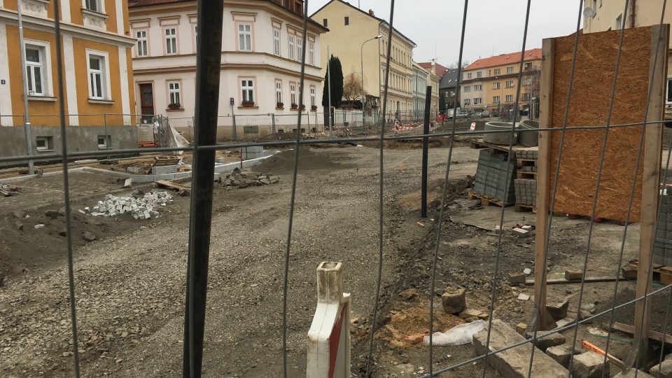 Oprava Palachovy ulice v Litoměřicích (březen 2018)