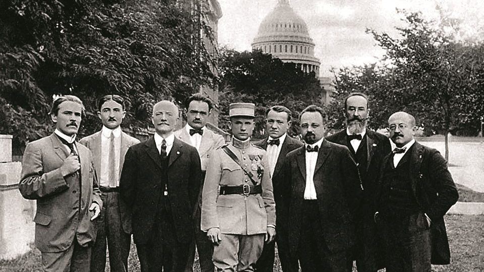 S vlastenci ve Washingtonu v roce 1917