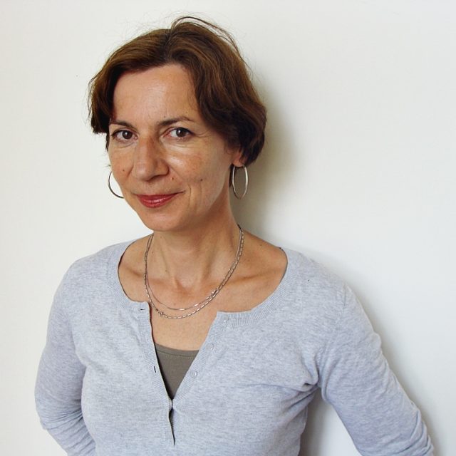 Michaela Pavlátová na chodbě Radia Wave | foto: Martin Melichar