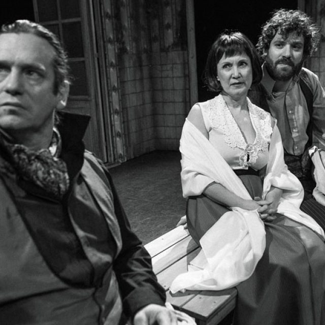 Jan Potměšil,  Milena Steinmasslová,  Lukáš Jůza v inscenaci Višňový sad | foto: Divadlo  v Celetné