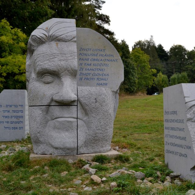 Sochařovou myšlenkou bylo nejen představit portrét v kameni,  ale zároveň nechat diváka nahlédnout do hlavy | foto: Dáša Kubíková,  Český rozhlas