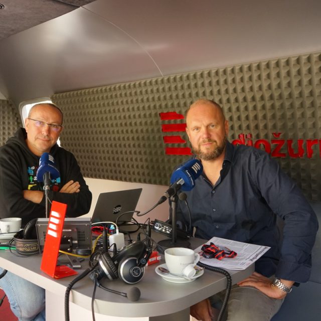 Jan Pokorný zpovídal ražiséra Davida Ondříčka | foto: Barbora Turazová,  Český rozhlas,  Český rozhlas