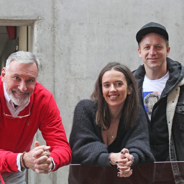 Tomáš Klus,  manželka Tamara a moderátor Jan Čenský | foto: Elena Horálková,  Český rozhlas